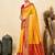 yellow soft art silk banarasi saree with blouse 