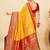 yellow soft art silk banarasi saree with blouse 