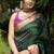 green soft art silk banarasi saree with blouse 