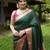 green soft art silk banarasi saree with blouse 