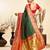 green soft art silk banarasi saree with blouse 