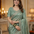 Sea Green Color Fancy Designer Satin Silk Saree