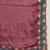 Women's wine chiffon embroidered saree with unstitched blouse piece