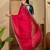 Women's magenta chiffon embroidered saree with unstitched blouse piece