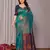 turquoise soft art silk banarasi saree with blouse 