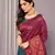 wine soft art silk banarasi saree with blouse 