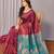 wine soft art silk banarasi saree with blouse 