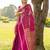 pink soft art silk banarasi saree with blouse 