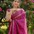 pink soft art silk banarasi saree with blouse 