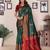 green soft art silk banarasi saree with blouse 