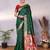 green soft art silk banarasi saree with blouse 