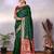 green soft art silk banarasi saree with blouse 