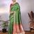 light green soft art silk banarasi saree with blouse 