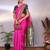 pink soft art silk blend banarasi saree with blouse 