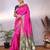 pink soft art silk banarasi saree with blouse 