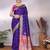 purple soft art silk banarasi saree with blouse 