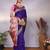 purple soft art silk banarasi saree with blouse 