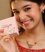 Gold plated kundan red stones necklace set