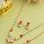 Gold plated kundan red stones necklace set