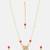 Gold plated kundan red stones necklace set