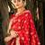 red soft art silk banarasi saree with blouse 
