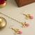Gold plated kundan pink stones maang tikka