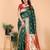 green soft art silk banarasi saree with blouse 
