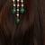 Gold plated kundan green stones hair clip