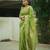 green soft art silk banarasi saree with blouse 