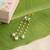 Gold plated kundan green stones hair clip