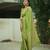 green soft art silk banarasi saree with blouse 