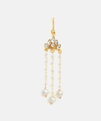 Gold plated kundan hair clip 3
