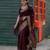 maroon soft art silk banarasi saree with blouse 