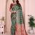 green soft art silk banarasi saree with blouse 
