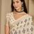 Women's beige cotton silk printed saree with unstitched blouse piece
