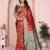 maroon soft art silk banarasi saree with blouse 