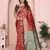 maroon silk blend banarasi saree with blouse 