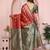 maroon soft art silk banarasi saree with blouse 