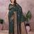 dark green soft art silk banarasi saree with blouse 