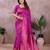 magenta soft art silk banarasi saree with blouse 