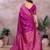 magenta soft art silk banarasi saree with blouse 