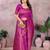 magenta soft art silk banarasi saree with blouse 