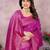 magenta soft art silk banarasi saree with blouse 