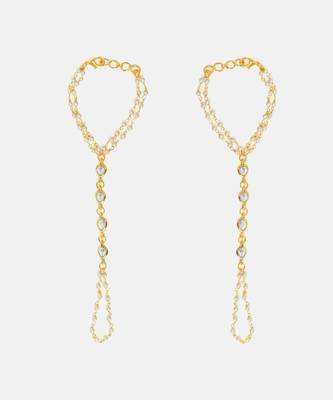 Gold plated kundan haath phool 3