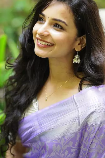 lavender silk blend banarasi saree with blouse 
