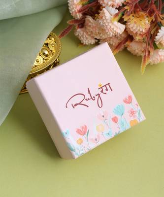 Gold plated kundan green stones haath phool 5