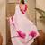 Women's pink crepe printed saree with unstitched blouse piece
