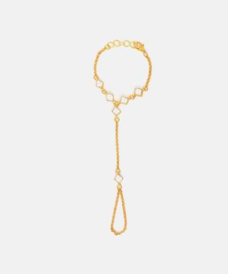 Gold plated kundan haath phool 3