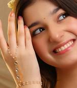 Gold plated kundan haath phool