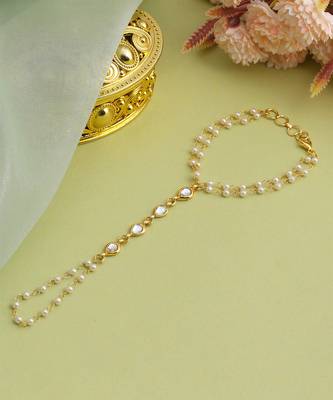 Gold plated kundan haath phool 2